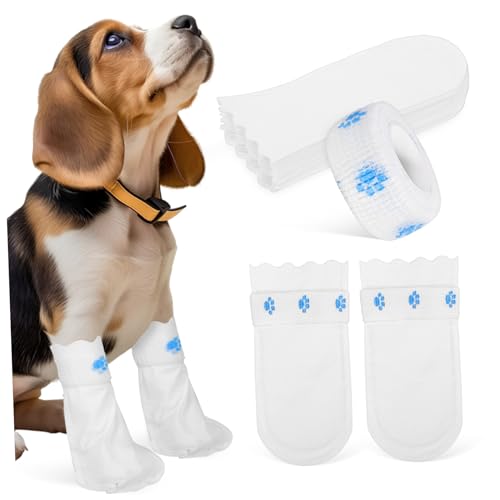 MUELODSIC 20 Stück Einweg Hundeschuhe S mit Klettband Pfotenschutz für Kleine Hunde Vielseitig Einsetzbar bei Spaziergängen Indoor und Outdoor Einfache Anwendung mit Bandage MUELODSIC 20 Stück Einweg Hundeschuhe S mit Klettband Pfotenschutz für Kleine Hunde Vielseitig Einsetzbar bei Spaziergängen Indoor und Outdoor Einfache Anwendung mit Bandage von MUELODSIC