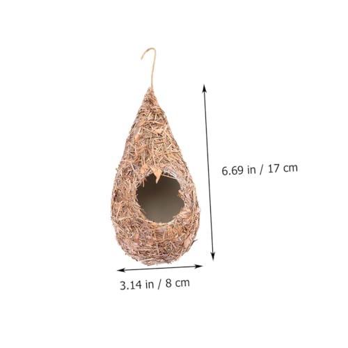 MUELODSIC 3 Stück Handgewebte Hängende Vogelhäuser aus Natürlichem Gras Wetterbeständige Vogelnistkästen mit Robustem Material Breiter Eingang Natürliche Belüftung für Garten und Balkon von MUELODSIC