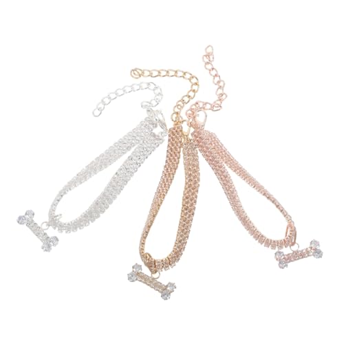 MUELODSIC 3 Stück Haustierhalsband Kleines Hundehalsband Haustierschmuck Für Hunde Haustier-Halsband-anhänger Katzenbedarf Hundeschmuck Für Kleine Hunde Luxushundkragen Haustier Kupfer MUELODSIC 3 Stück Haustierhalsband Kleines Hundehalsband Haustierschmuck Für Hunde Haustier-Halsband-anhänger Katzenbedarf Hundeschmuck Für Kleine Hunde Luxushundkragen Haustier Kupfer von MUELODSIC