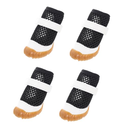 MUELODSIC 4 Stück Atmungsaktive Hundeschuhe Mesh Sommer Pfotenschutz Verstellbar rutschfest für Kleine Hunde Bequem und Sicher für Drinnen und Draußen MUELODSIC 4 Stück Atmungsaktive Hundeschuhe Mesh Sommer Pfotenschutz Verstellbar rutschfest für Kleine Hunde Bequem und Sicher für Drinnen und Draußen von MUELODSIC