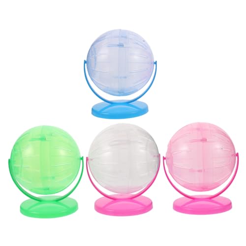 MUELODSIC 4stücke Laufrad Für Hamster Transparenter Hamsterball Aus Geräumiges Kleintierspielzeug Leicht Zu Reinzendes Hamster-erkundungsspielzeug Für Kleine Haustiere von MUELODSIC