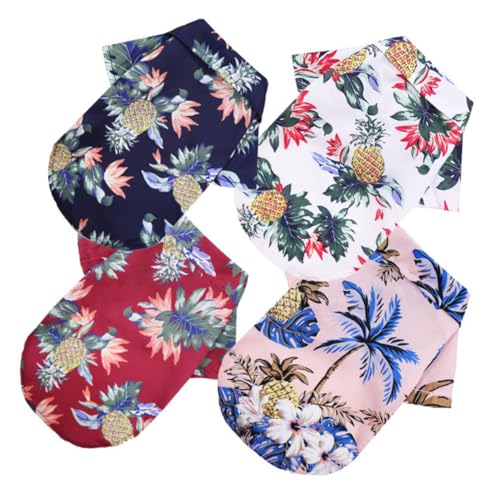 MUELODSIC 4 Stück Teiliges Hawaii Haustierhemd Atmungsaktive Leichte Polyester Sommerblusen für Hunde und Katzen Schützend vor Sonneneinstrahlung Stylisch Bedruckt Xs für Strand und Alltag MUELODSIC 4 Stück Teiliges Hawaii Haustierhemd Atmungsaktive Leichte Polyester Sommerblusen für Hunde und Katzen Schützend vor Sonneneinstrahlung Stylisch Bedruckt Xs für Strand und Alltag von MUELODSIC