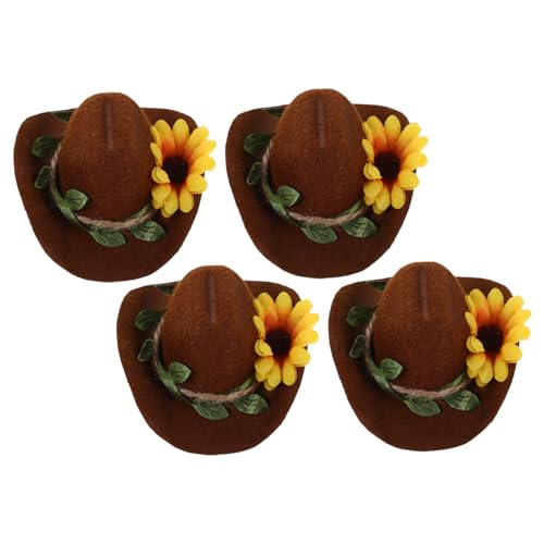MUELODSIC 4 Stücke Teiliges Mini Cowboy Hut aus Filz Verstellbar Leicht und Bequem Vielseitiges Western Kostüm für Kleine Haustiere Wie Meerschweinchen Hamster Papageien und Schlangen als MUELODSIC 4 Stücke Teiliges Mini Cowboy Hut aus Filz Verstellbar Leicht und Bequem Vielseitiges Western Kostüm für Kleine Haustiere Wie Meerschweinchen Hamster Papageien und Schlangen als von MUELODSIC