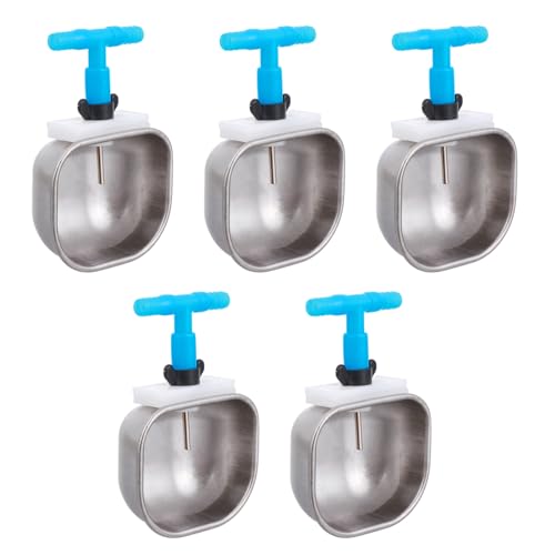 MUELODSIC 5 Stück Teiliges Kaninchen Wassernapf aus Edelstahl Stabiler Geflügel Wasserspender mit Langlebiger Konstruktion Leicht zu Reinigen Praktische Automatische Tränke für Kleintiere MUELODSIC 5 Stück Teiliges Kaninchen Wassernapf aus Edelstahl Stabiler Geflügel Wasserspender mit Langlebiger Konstruktion Leicht zu Reinigen Praktische Automatische Tränke für Kleintiere von MUELODSIC