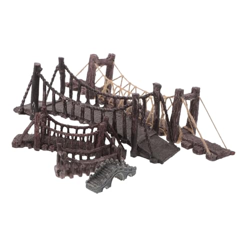 MUELODSIC 5 Stück Teiliges Miniatur Chinesische Brücke aus Robustem Resin Asiatische Aquarium Deko Vielseitig für Fischbecken Puppenhaus und Zen-Garten Einfach zu Reinigen Naturnahe von MUELODSIC