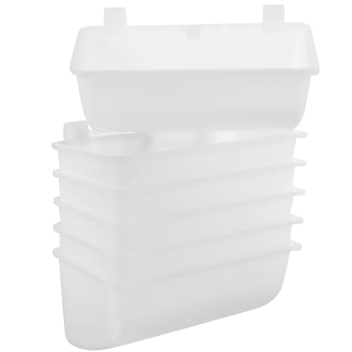 MUELODSIC 6 Stück Teiliges Verschleißfester Abnehmbarer Hundenapf aus Dickem Kunststoff Hängender Futternapf und Wasserschale für Käfige Installieren und Leicht zu Reinigen Geeignet für von MUELODSIC