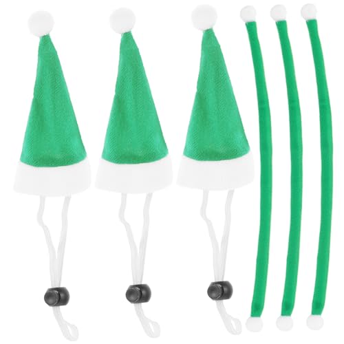 MUELODSIC 6 Stück Teiliges Weihnachts Haustierkostüm mit Elastischer Weihnachtsmütze und Weichem Schal Leicht und Bequem für Katzen und Hunde Festliche Dekoration für Weihnachts und von MUELODSIC