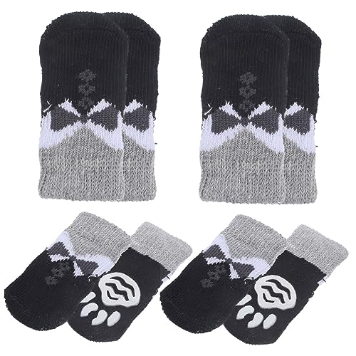 MUELODSIC 8 Stück Teiliges Rutsch Hundesocken aus Polyester Warme Elastische Pfotenschutz Socken für Kleine bis Große Hunde und Katzen rutschfeste Haustiersocken mit Niedlichem Muster für MUELODSIC 8 Stück Teiliges Rutsch Hundesocken aus Polyester Warme Elastische Pfotenschutz Socken für Kleine bis Große Hunde und Katzen rutschfeste Haustiersocken mit Niedlichem Muster für von MUELODSIC