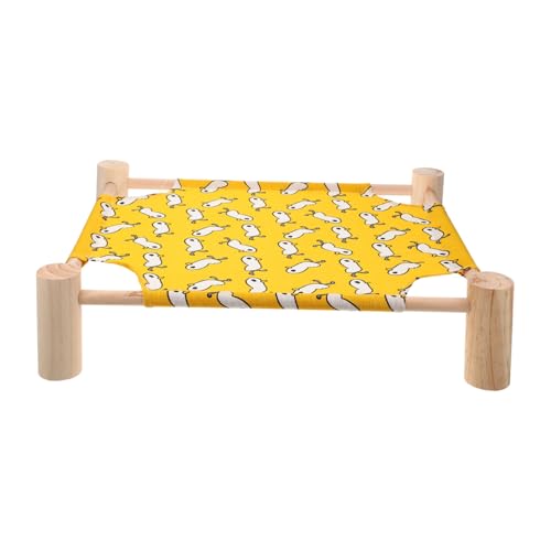 MUELODSIC Abnehmbares Waschbares Haustier hängemattenbett aus Atmungsaktivem Material mit Stabilem Holzrahmen für Kleine Haustiere Tragbares Bequemes Katzen Hundebett für Drinnen und MUELODSIC Abnehmbares Waschbares Haustier hängemattenbett aus Atmungsaktivem Material mit Stabilem Holzrahmen für Kleine Haustiere Tragbares Bequemes Katzen Hundebett für Drinnen und von MUELODSIC