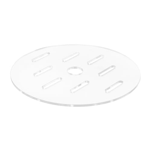 MUELODSIC Acryl Aquarium Abdeckung Rundes Ausbruchsicheres Schutzdeckel mit Luftloch Transparente Fischaquarium Abdeckung zum Schutz vor Sprüngen und Tierschäden von MUELODSIC