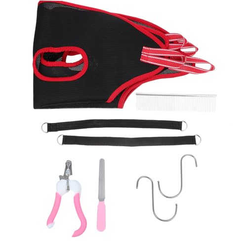 MUELODSIC Atmungsaktive Katzen und Hundehängematte für Nagelpflege Langlebiges Sicheres Pet Grooming Tool Praktisches Bequemes Hängegeschirr für Kleine und Mittelgroße Zufällige Farbe von MUELODSIC