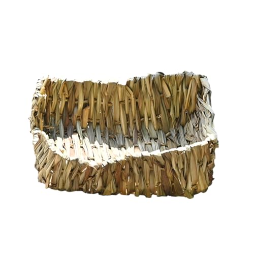 MUELODSIC Aus handgewebtem Schilfgras Langlebiges Kleintierbett für Kaninchen und Meerschweinchen Sorgt für Komfortablen Schlaf und Spiel Pflegeleicht Praktisches Nest für Haustiere MUELODSIC Aus handgewebtem Schilfgras Langlebiges Kleintierbett für Kaninchen und Meerschweinchen Sorgt für Komfortablen Schlaf und Spiel Pflegeleicht Praktisches Nest für Haustiere von MUELODSIC