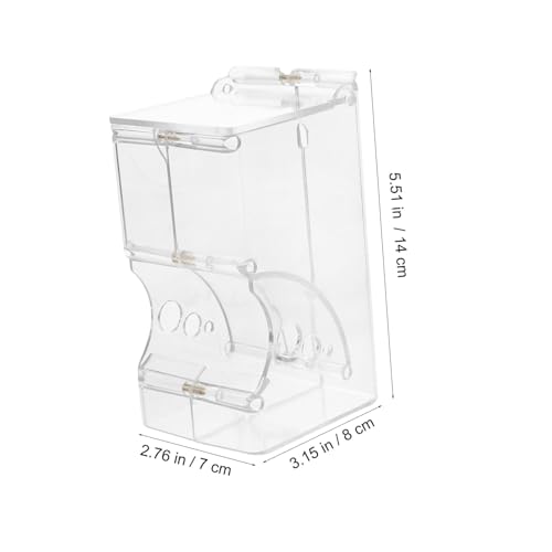 MUELODSIC Automatischer Futterspender für Kaninchen und Kleintiere Transparenter Hamster Futterautomat mit Befestigungsschrauben Langlebig und Einfach zu Reinigen für Meerschweinchen Mäuse von MUELODSIC