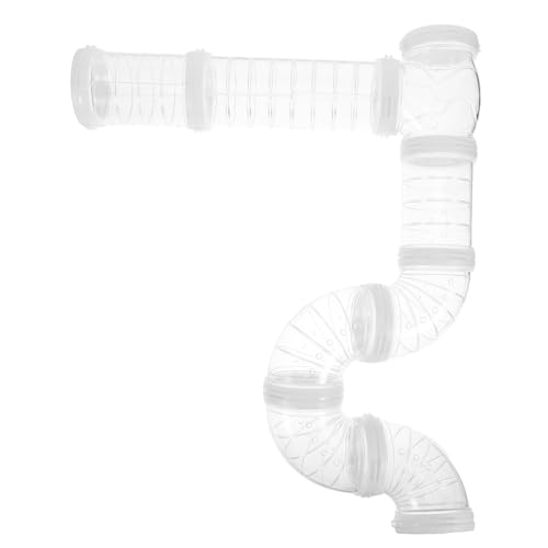 MUELODSIC DIY Hamster Tunnel Set Transparent Kleintierrohr Bewegungsröhre Erweiterbar Leise Flexibel Für Mäuse Ratten Und Kleine Haustiere Spieltunnel von MUELODSIC