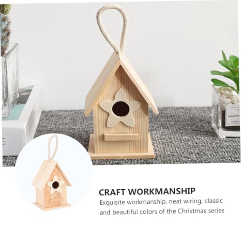 MUELODSIC DIY Holz Vogelhaus zum Bemalen Wetterfestes Nistkasten Dekor für Garten und Balkon Natürliches Pinienholz Handliche Kreative Outdoor Vogelhaus Deko von MUELODSIC