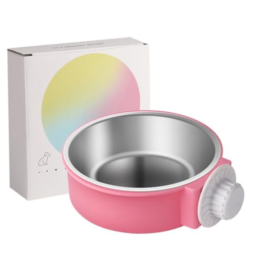 MUELODSIC Edelstahl Haustier Hängender Napf für Käfig Futter und Wassernapf Rosa Rostfrei Abnehmbar Rundes Design Für Kleine Hunde Katzen Kleintiere Einfach Zu Reinigen MUELODSIC Edelstahl Haustier Hängender Napf für Käfig Futter und Wassernapf Rosa Rostfrei Abnehmbar Rundes Design Für Kleine Hunde Katzen Kleintiere Einfach Zu Reinigen von MUELODSIC