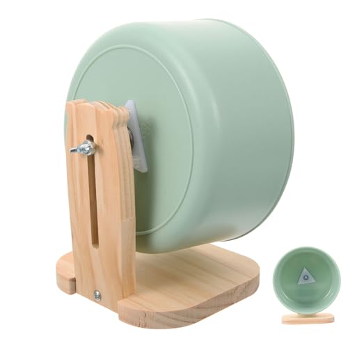 MUELODSIC Geräuscharmes Hamsterrad Laufrad Kleintierlaufrad Grünes Transparentes Nachhaltiges Laufrad für Rennmaus Meerschweinchen und Zwerghamster Fitnessspielzeug Balance und Bewegung von MUELODSIC