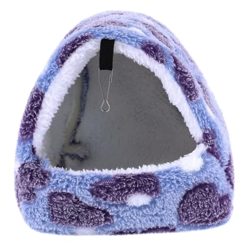 MUELODSIC Hängende Winterbettung für Kleintiere Hängematte für Hamster und Meerschweinchen Kuscheliges Baumwollbett mit Metallhaken Wärmendes Haustierbett Haus für Zwerghamster und von MUELODSIC