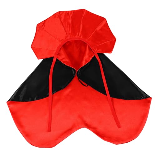 MUELODSIC Halloween Kostüm für Mittelgroße Hunde Vampir Cape aus Leicht Waschbarem Material Festliches Halloween Weihnachts Outfit für Hunde Schwarzes und Rotes Pet Cosplay Cape für von MUELODSIC