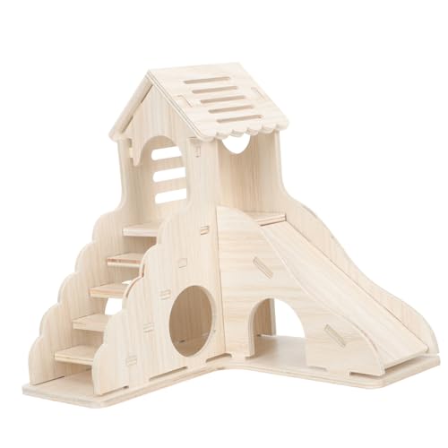 MUELODSIC Hamster Holzhaus mit Kletterleiter aus Langlebigem Material Kleines Versteck und Nest für Hamster und Kleintiere Natürliches zum Nagen und Komfortabler Rückzugsort im Käfig MUELODSIC Hamster Holzhaus mit Kletterleiter aus Langlebigem Material Kleines Versteck und Nest für Hamster und Kleintiere Natürliches zum Nagen und Komfortabler Rückzugsort im Käfig von MUELODSIC