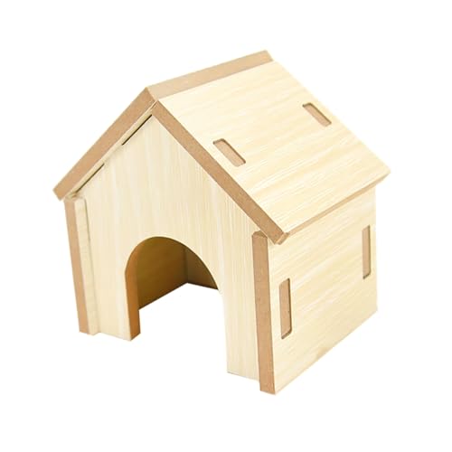 MUELODSIC Hamster Holzversteck Kleines Nagerhaus aus Natürlichem Holz Beißfestes Verschleißfestes Hamster Nest für Käfig Innenbereich zum Verstecken und Ausruhen Geeignet von MUELODSIC