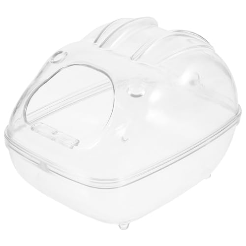 MUELODSIC Hamster Sandbad Behälter Transparent Kleintier Badewanne Splashproof Sandbox Für Zwerghamster Mäuse Chinchilla Kleintierzubehör Einfach Reinigung von MUELODSIC