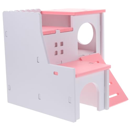 MUELODSIC Hamster Villa Hideout Haus Kleintier Versteck Spielhaus für Zwerghamster und Kleine Nager Mediterraner Stil Komfortables Nest zum Entspannen und Verstecken von MUELODSIC