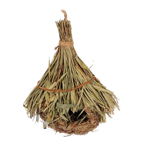 MUELODSIC Handgefertigtes Großes Vogel Nest aus Geflochtenem Gras mit Bambusblättern zum Aufhängen Natürliches Vogelhaus und Komfortabler Lebensraum für Kleine Vögel Wie Kanarienvögel MUELODSIC Handgefertigtes Großes Vogel Nest aus Geflochtenem Gras mit Bambusblättern zum Aufhängen Natürliches Vogelhaus und Komfortabler Lebensraum für Kleine Vögel Wie Kanarienvögel von MUELODSIC