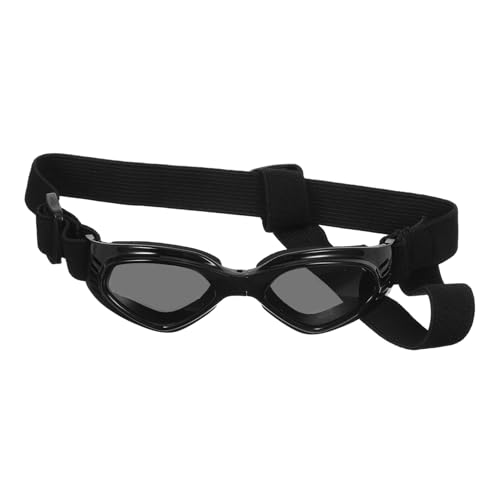 MUELODSIC Haustier Sonnenbrille wasserdichte Hundeteilbrille Sonnenbrillen für Haustiere Schutzbrille für kleine Hunde Hundebrille Brille für Haustier Faltbare Sonnenbrille Plastik Schwarz von MUELODSIC