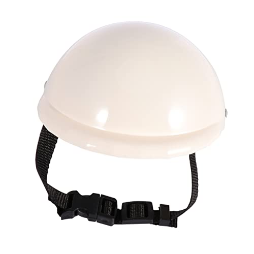 MUELODSIC Haustierhelm Welpen Sicherheitshelm Weiß Kleiner Hund Schutzhelm Weicher Polsterschutz Stoßfest Für und Outdoor Aktivitäten von MUELODSIC