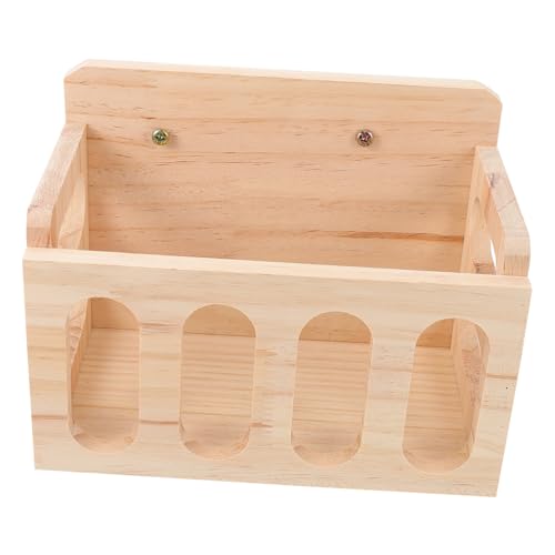 MUELODSIC Heuhalter Für Kaninchenkäfig Häschen-Feeder Kaninchen -heu -Feeder Füttern Heuraufe Für Meerschweinchen Schüssel Haustier Kaninchen -lebensmittelspender Hellbraun Hölzern von MUELODSIC