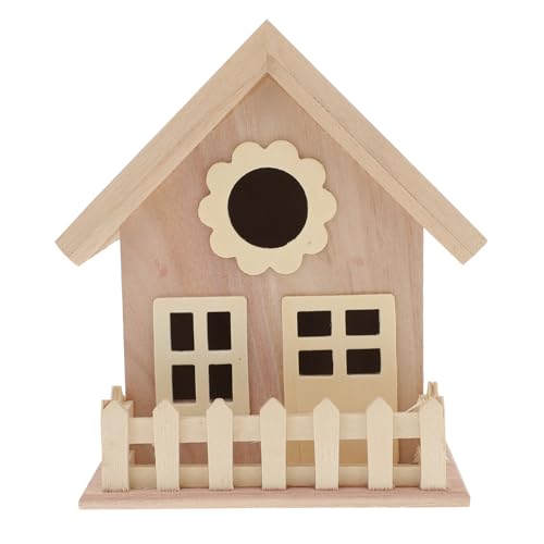 MUELODSIC Holz Vogelhaus mit Breitem Eingang Doppeltem Fenster DIY Bausatz Naturbelassenes Nistkasten Zubehör für Gartenvögel Bemalbares Holz Nistnest für Kleine Wildvögel MUELODSIC Holz Vogelhaus mit Breitem Eingang Doppeltem Fenster DIY Bausatz Naturbelassenes Nistkasten Zubehör für Gartenvögel Bemalbares Holz Nistnest für Kleine Wildvögel von MUELODSIC