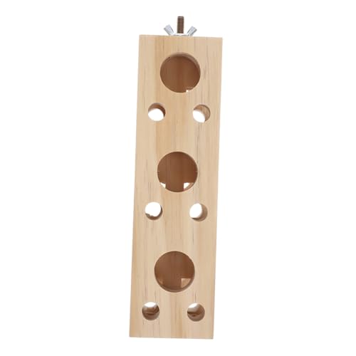 MUELODSIC Holz kauspielzeug Vogelstand mit Natürlichen Holzklötzen für Papageien und Kleine Vögel Multifunktionaler Sitzstangen Spielplatz für Käfig Fördert Schnabelpflege und Beschäftigung von MUELODSIC