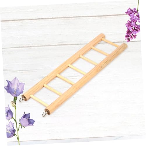 MUELODSIC Holzleiter für Kleintiere Kletterleiter aus Natürlichem Holz Spiel Ruheplatz für Hamster Eichhörnchen Papageien und Wellensittiche Robustes Haustierspielzeug für Käfig und von MUELODSIC