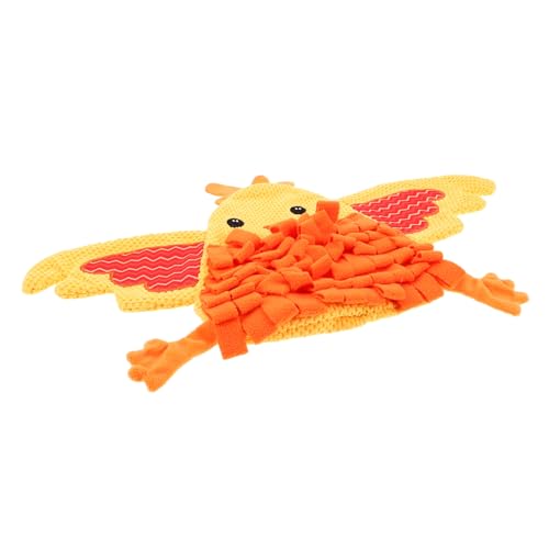 MUELODSIC Interaktiver Pet Snuffle Mat Gelb Huhn Enrichment Feeding Mat Fördert Langsames Fressen Nasenarbeit Training Mentale Stimulation Suchspiel für Kleine und Mittlere Hunde Puzzle von MUELODSIC