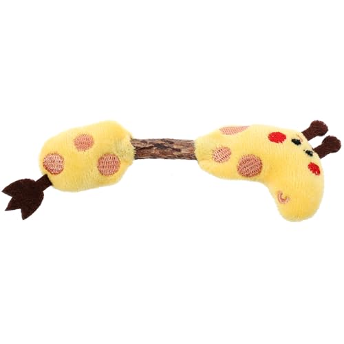 MUELODSIC Interaktives Katzenspielzeug Silberruten kau stab mit Cartoon Giraffe Kreatives Beißspielzeug für Kätzchen Fördert Aktivität und Neugier Weckt Spielfreude und Bindet von MUELODSIC