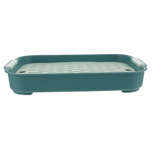 MUELODSIC Kaninchen Toilette Töpfchentrainer Rechteckig für Meerschweinchen Hamster Kleintier Hygienische Tiertoilette aus Langlebigem Geruchsneutralem Material für Gesunde Haustierpflege von MUELODSIC