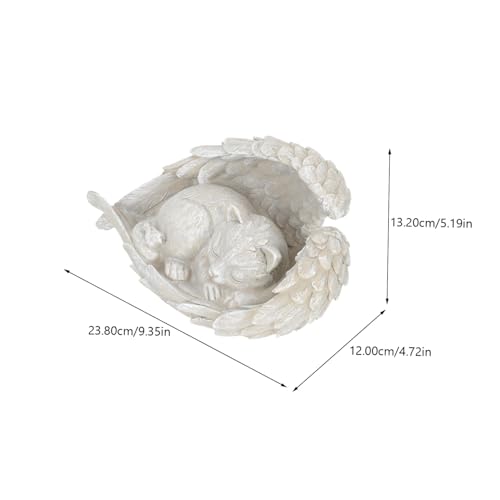MUELODSIC Katze Gedenkstein Resin Wetterfest Langlebig Grabstein Haustier Andenken Geschenk für Katzenliebhaber Garten Dekoration Memorial Stone Tiergrab Schmuck von MUELODSIC