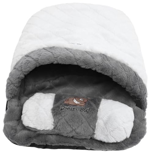 MUELODSIC Katzen Winterschlafsack aus Weichem Cord Warmes Katzen Kätzchennest Umweltfreundliches Atmungsaktives Katzenbett für Sicheren Gemütlichen Schlaf im Herbst und Winter Große von MUELODSIC