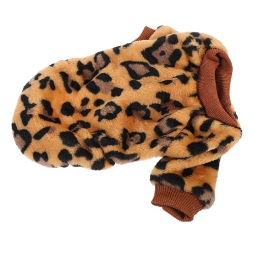 MUELODSIC Kleiner Hund Pullover Herbst Winter Warm Fleece Hundepullover mit Leopardenmuster für Welpen und Kleine Hunde Weiches Material Komfortabel und Modisch für Kalte Tage MUELODSIC Kleiner Hund Pullover Herbst Winter Warm Fleece Hundepullover mit Leopardenmuster für Welpen und Kleine Hunde Weiches Material Komfortabel und Modisch für Kalte Tage von MUELODSIC