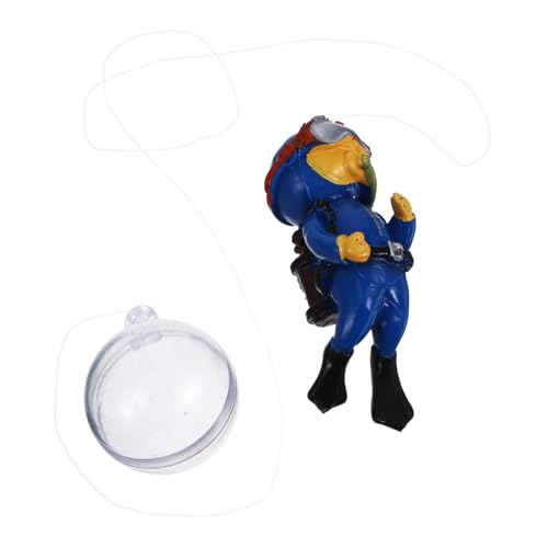 MUELODSIC Kleiner PVC Taucher Aquarium Deko Schwimmend Fischbecken Ornament Verspielte Cartoon Taucher Figuren Sicher Für Süßwasser und Meerwasser Aquarien von MUELODSIC