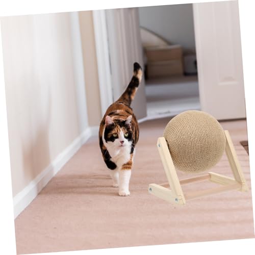 MUELODSIC Kratzball für Katzen Mittelgroß aus Robustem Material Interaktives Katzenspielzeug zur Krallenpflege und Beschäftigung Stabil und Formbeständig Geeignet für Zuhause und von MUELODSIC