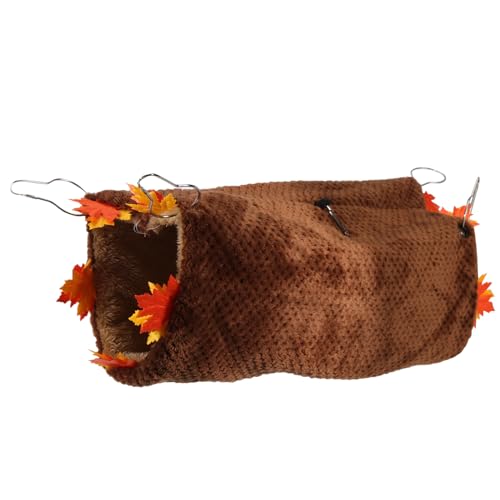 MUELODSIC Kuscheliger Hamster Tunnel mit Weichem Hängematten Design Wärmender Kleintier Unterschlupf für Hamster Meerschweinchen Frettchen Atmungsaktives Komfortables Versteck für Kleine von MUELODSIC