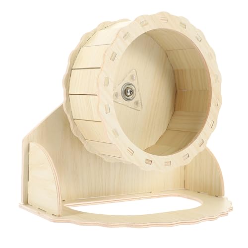 MUELODSIC Leises Hamsterlaufrad aus Hochwertigem Holz mit Stabilem Halterung Sicher und Langlebig für Hamster Igel und Kleine Nagetiere zum Training MUELODSIC Leises Hamsterlaufrad aus Hochwertigem Holz mit Stabilem Halterung Sicher und Langlebig für Hamster Igel und Kleine Nagetiere zum Training von MUELODSIC