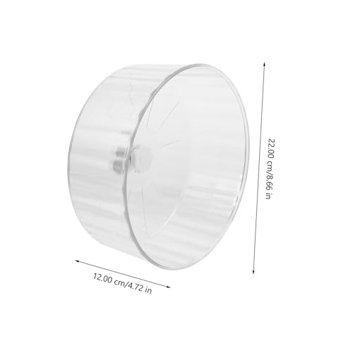MUELODSIC Leises Hamsterrad Transparent mit Doppellagigen Kugellagern Geräuschloses Laufrad für Hamster und Meerschweinchen Langlebiges Kleintier der Aktiven Bewegung von MUELODSIC