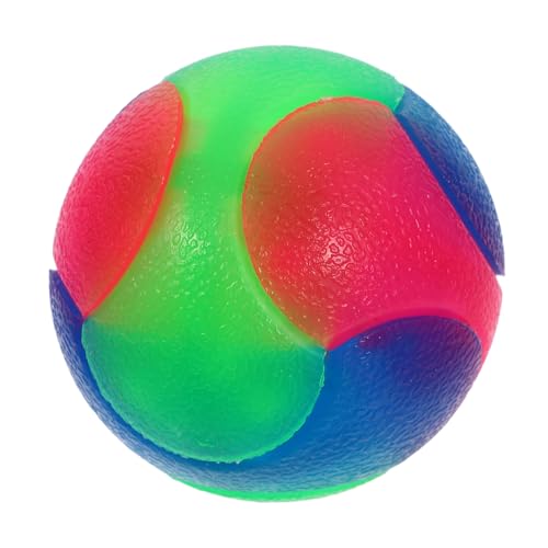 MUELODSIC Leuchtender Hundeball aus Sicherem Material für Kleine Hunde und Welpen Interaktives zur Mentalen Stimulation und Zahnpflege Elastischer Trainingsball für Drinnen und Draußen von MUELODSIC