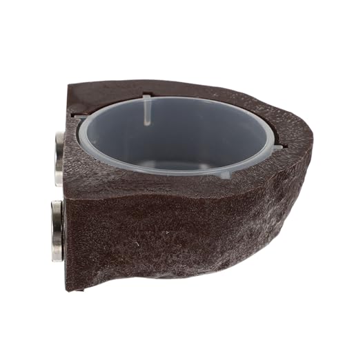 MUELODSIC Magnetischer Reptilien Wassernapf mit Felsen Design Runde Kanten Sicher und Vielseitig für Wasser und Futterbehälter Terrarien Dekoration für Baumbewohnende Reptilien von MUELODSIC