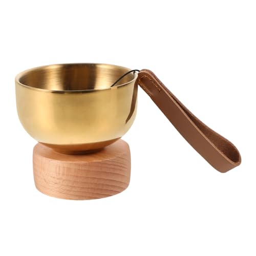 MUELODSIC Mini Buddha Klangschale Set aus Messing mit Gebetsglocke Tragbar und Leicht Tibetische Meditationsschale für Haustiergedenken Stilvolles Andachtsaccessoire für Zuhause und Reise von MUELODSIC