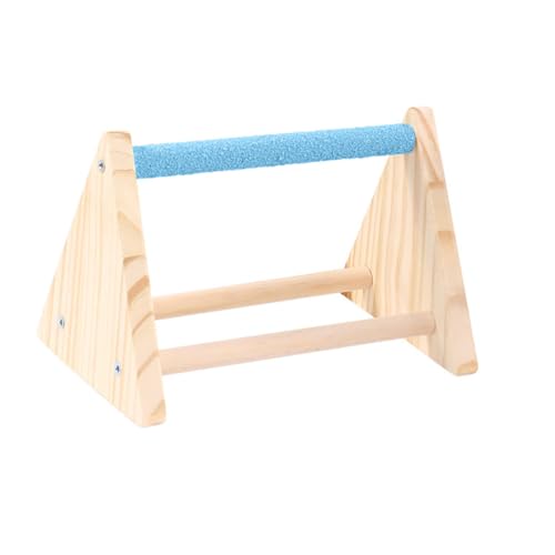 MUELODSIC Natürlicher Vogel käfig Sitzstange aus Robustem Holz Multifunktionaler Papagei Barsch mit Krallenpflege Geeignet für Wellensittiche Nymphensittiche Papageien und Zufällige Farbe von MUELODSIC