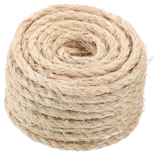 MUELODSIC Natürliches Sisalseil für Kratzbaum Ersatzteil Langlebiges Verschleißfestes Hanfseil für Katzenbaum DIY Katzenkratzbaum Zubehör Geeignet für Kratzsaule und Möbelschutz von MUELODSIC